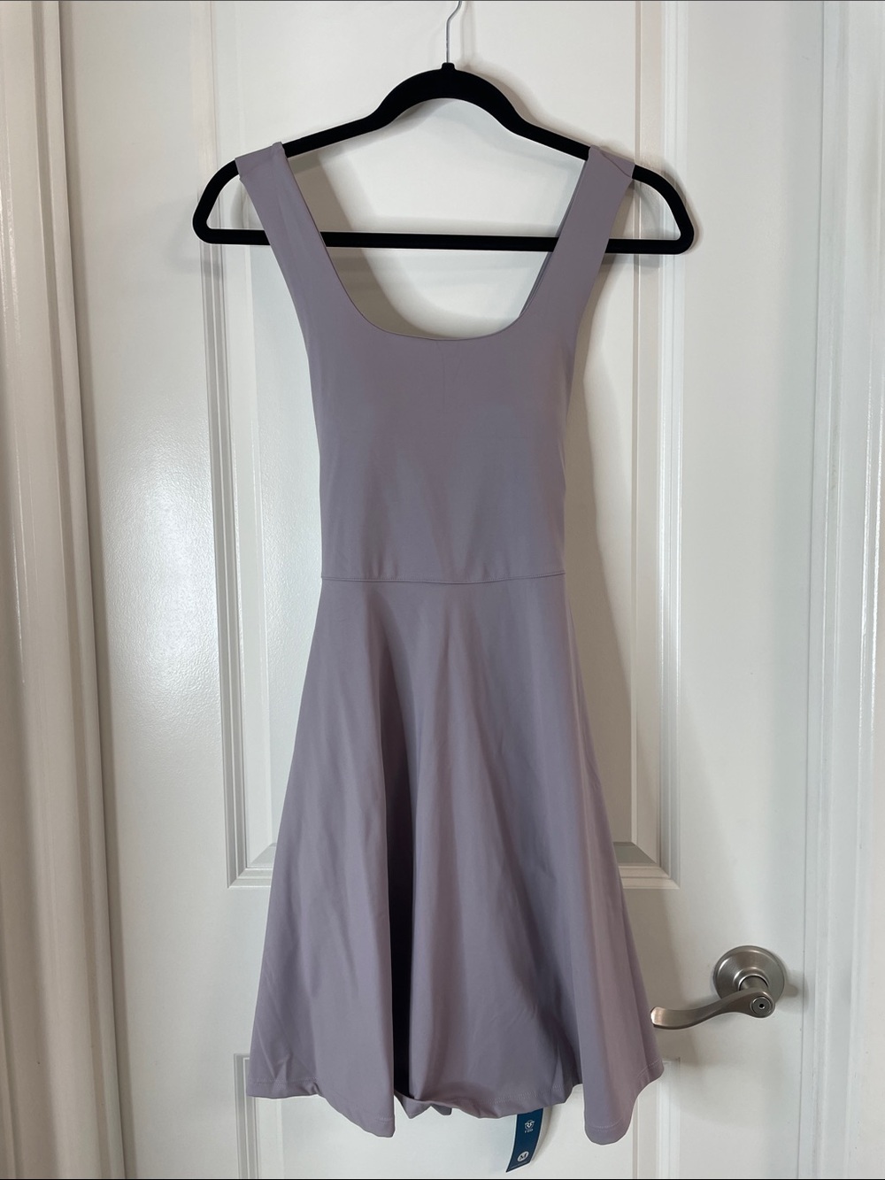 Women's Scoop Neck Lavender Fit-and-Flare Dress